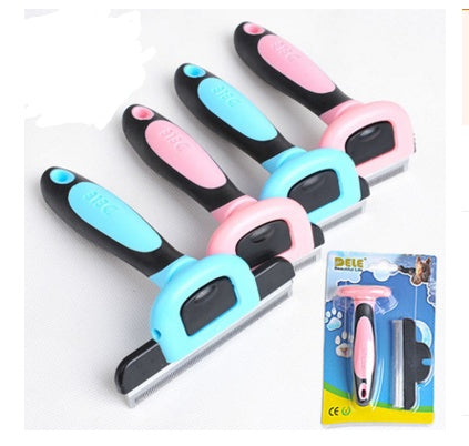 Pet Hair Removal Comb – Self Cleaning Grooming Brush for Dogs & Cats