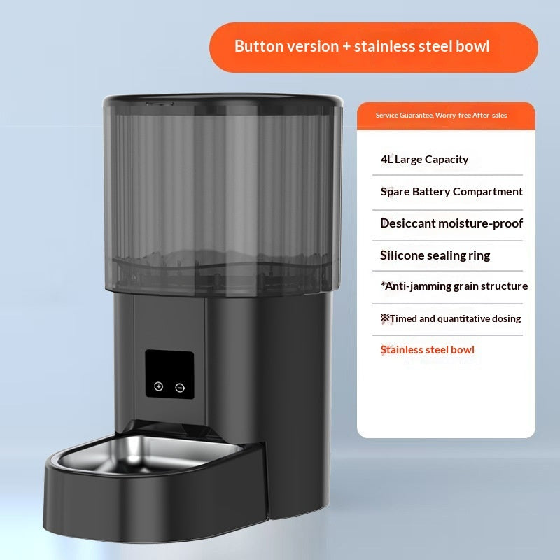 Automatic Pet Feeder With Anti-Jamming Feature For Pets Food