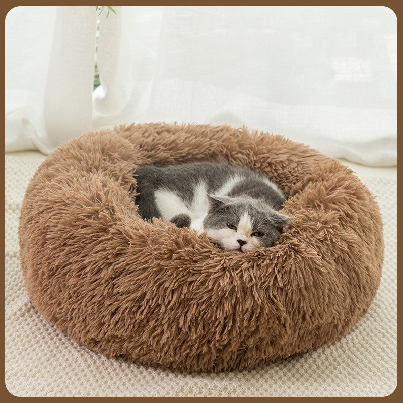 Fluffy Dog Bed — Cozy Winter Sleep for Dogs & Cats