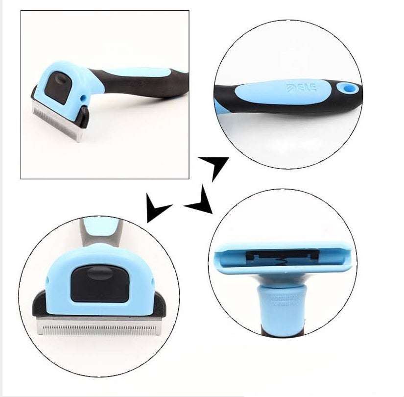 Pet Hair Removal Comb – Self Cleaning Grooming Brush for Dogs & Cats