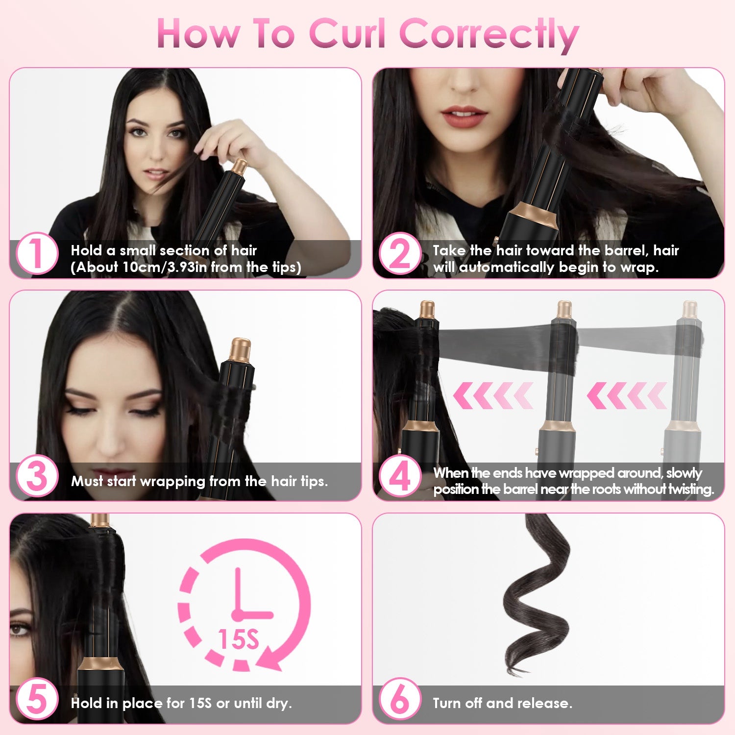 5 in 1 Hot Air Styler – Hair Dryer, Straightener, Curler, Volumizer & Detangler