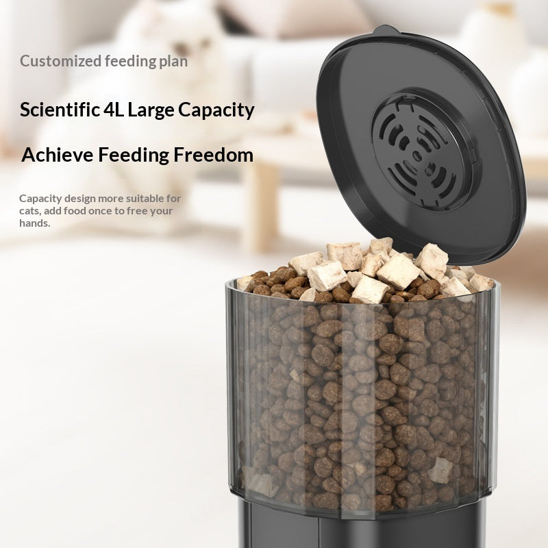 Automatic Pet Feeder With Anti-Jamming Feature For Pets Food