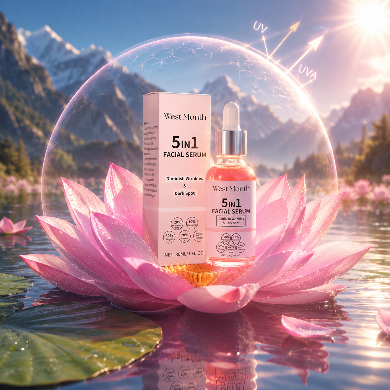 West & Month 5-in-1 Vitamin C + Niacinamide Brightening Serum