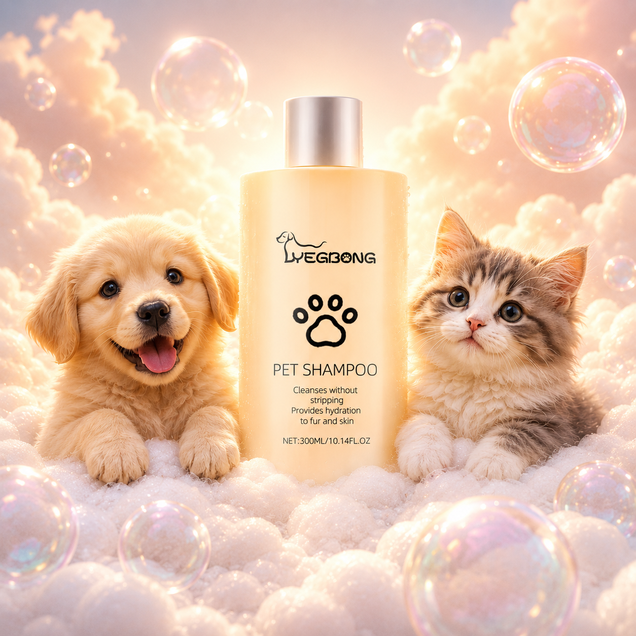 4-in-1 Pet Shampoo for Dogs & Cats | Itchy Skin, Hair Loss, Odor & Dull Coat Relief