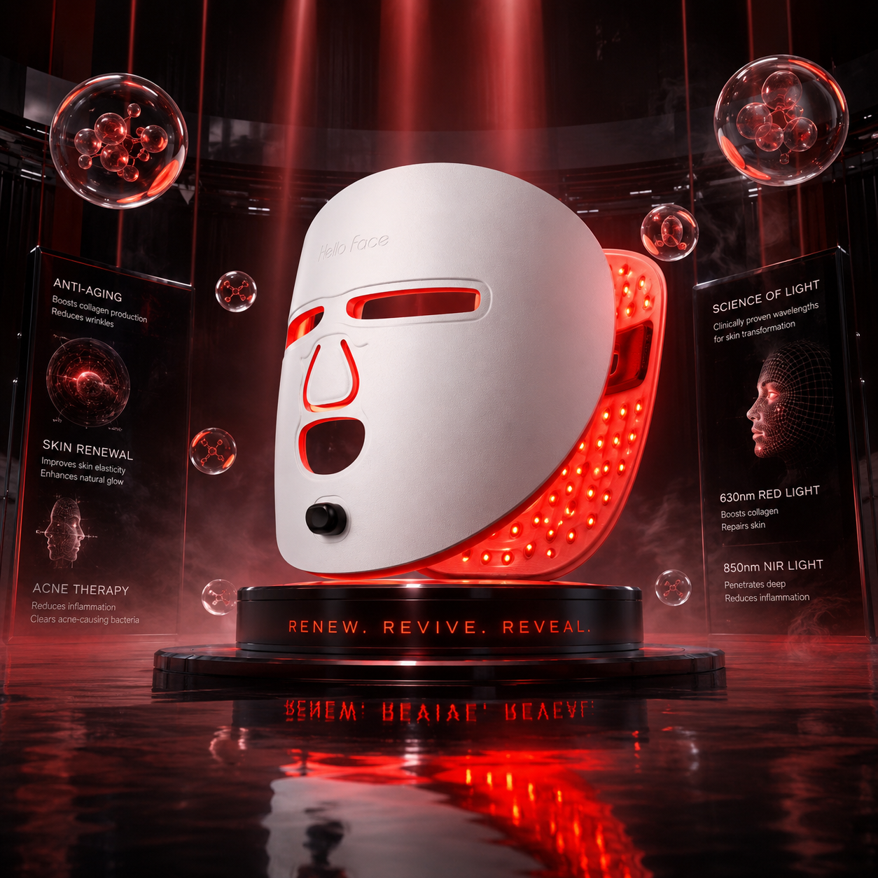 LED Red Light Therapy Face Mask – Anti-Aging, Wrinkles, Acne & Skin Glow