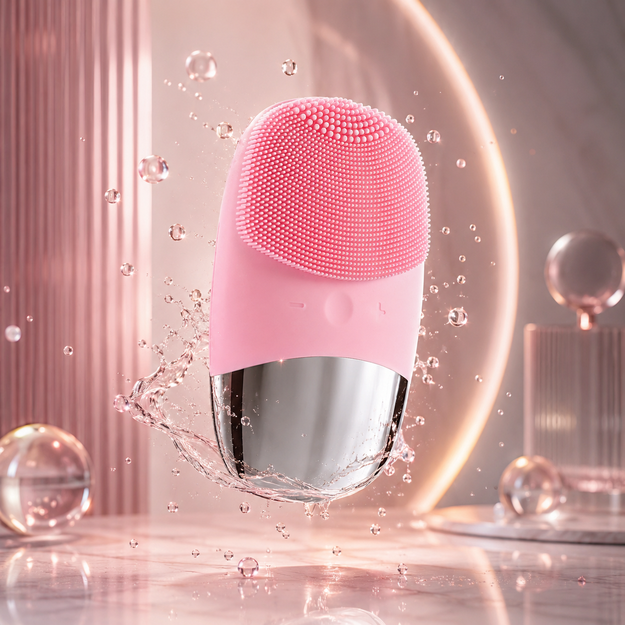 Mini Silicone Electric Facial Cleansing Brush – Waterproof Sonic Face Scrubber & Massager