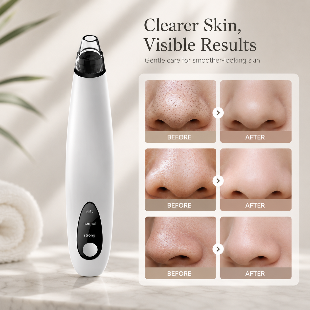 Blackhead Whitehead Remover Vacuum – Electric Pore Cleaner for Acne, Blackheads & Whiteheads
