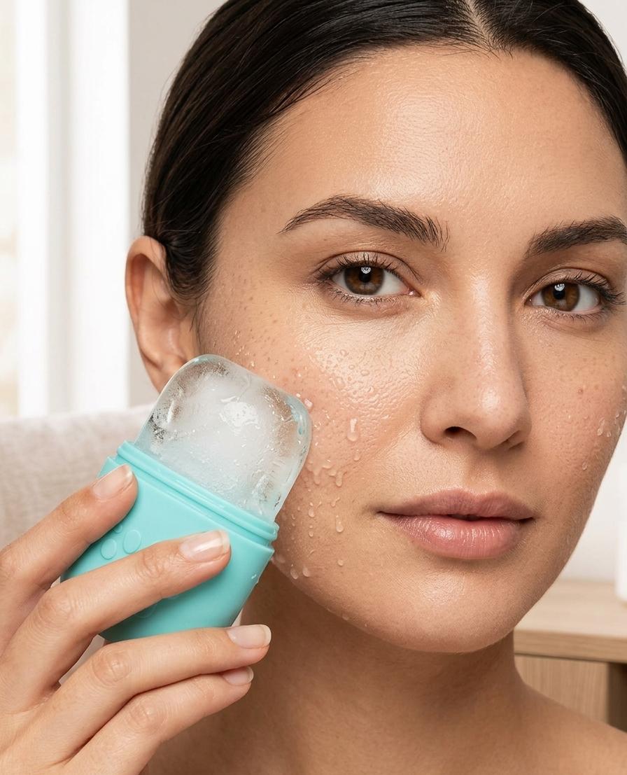 Ice Face Roller for Skin – Facial Massager for Puffiness & Glow