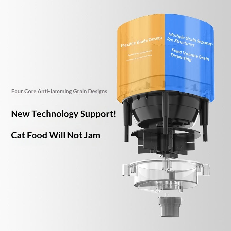 Automatic Pet Feeder With Anti-Jamming Feature For Pets Food