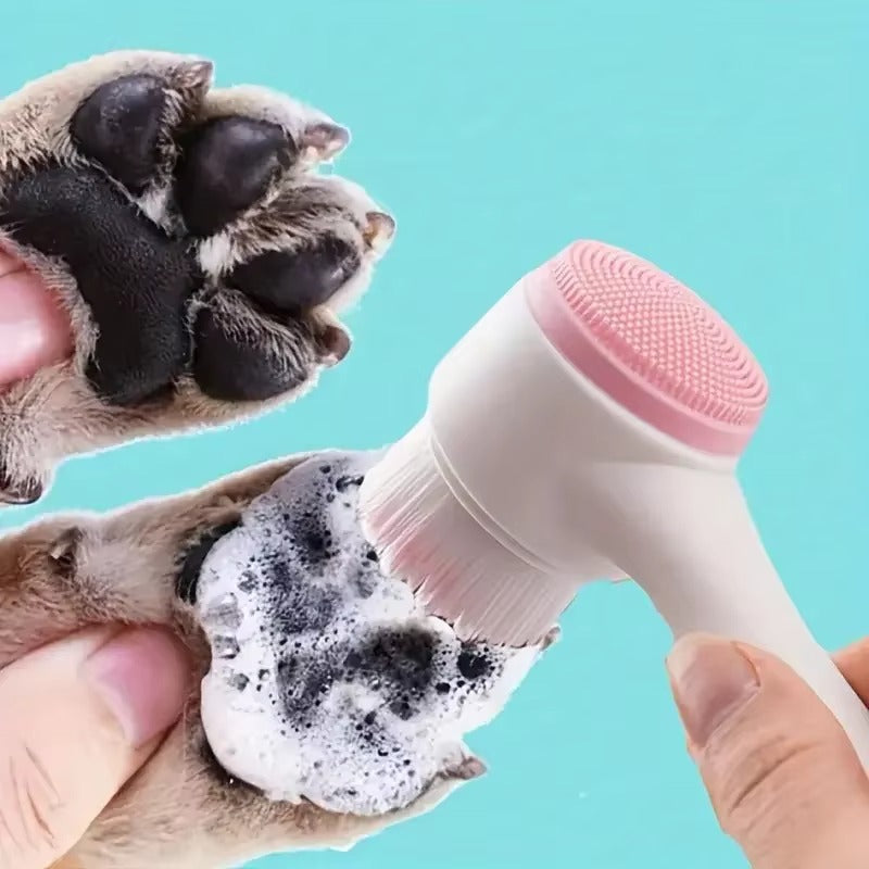 Easy Clean Pet Paw Silicone Brush – Gentle Grooming & Cleaning Tool for Dogs & Cats